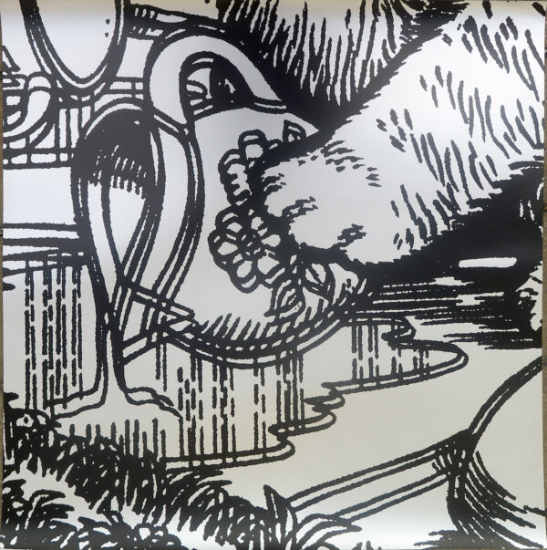 „o.T." II, Siebdruck auf Chromolux, 70 x 70 cm, signiert, Auflage: 15 Stück, 1990